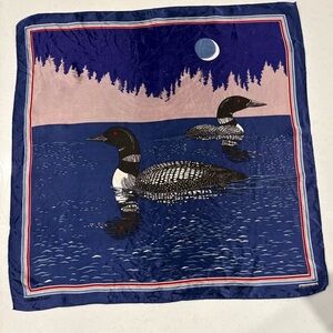 Vintage Skemo Canada Common Loon Acetate Scarf - Designed in Canada Unisex